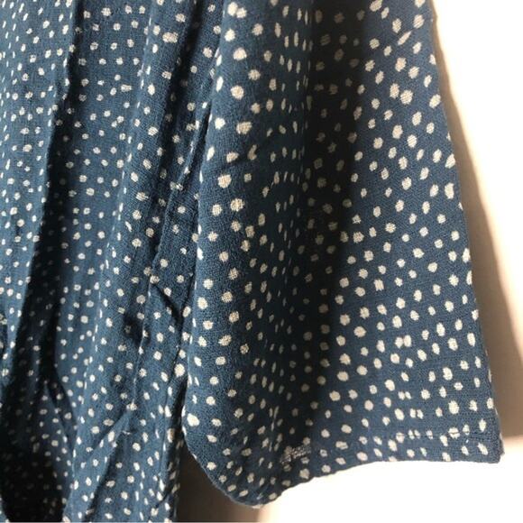 One Teaspoon Starry Night Wrap Mini Dress Tiny Polka Dots Navy Blue White Small - Picture 3 of 14
